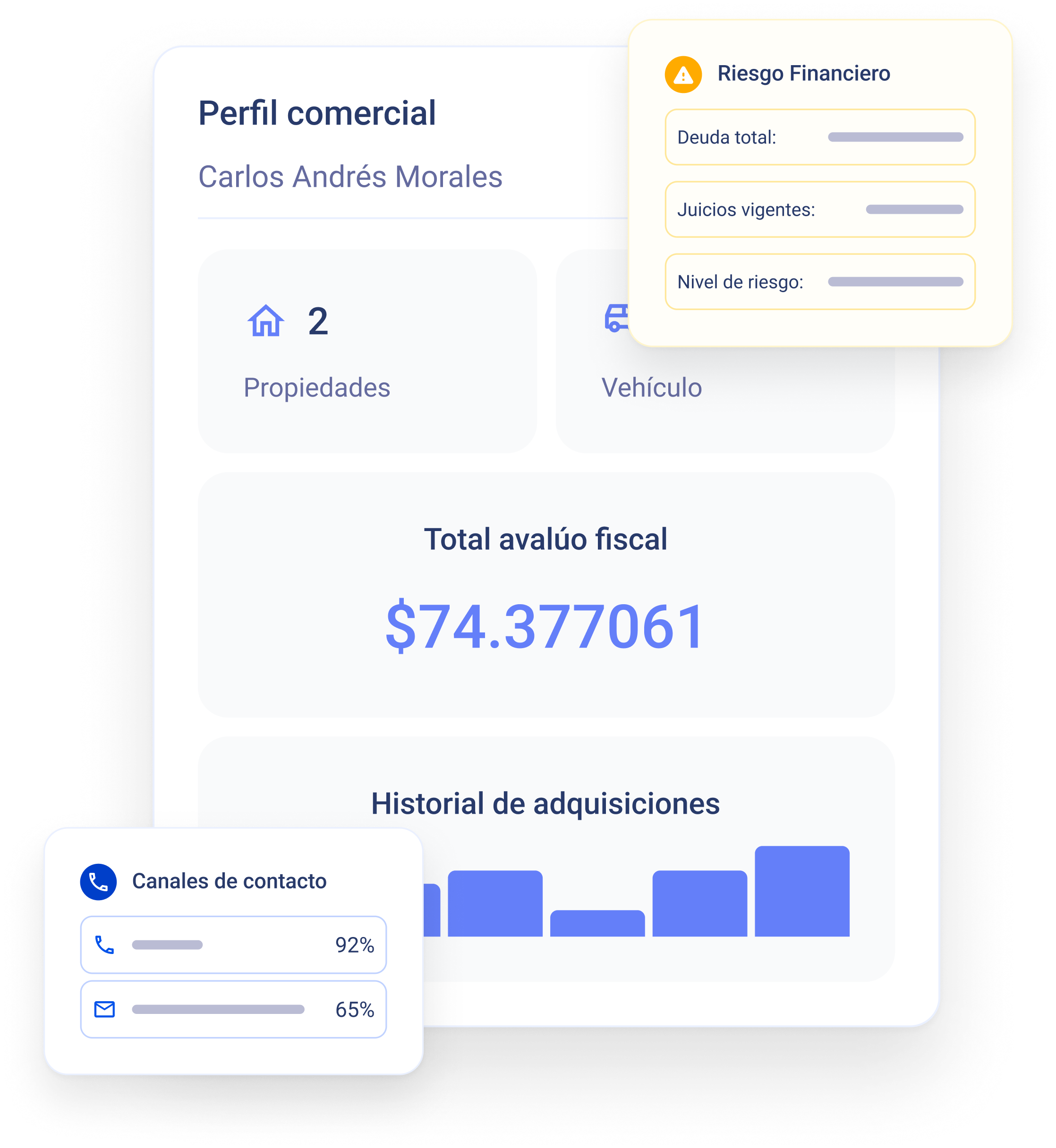 Persona realizando tasación online de una propiedad